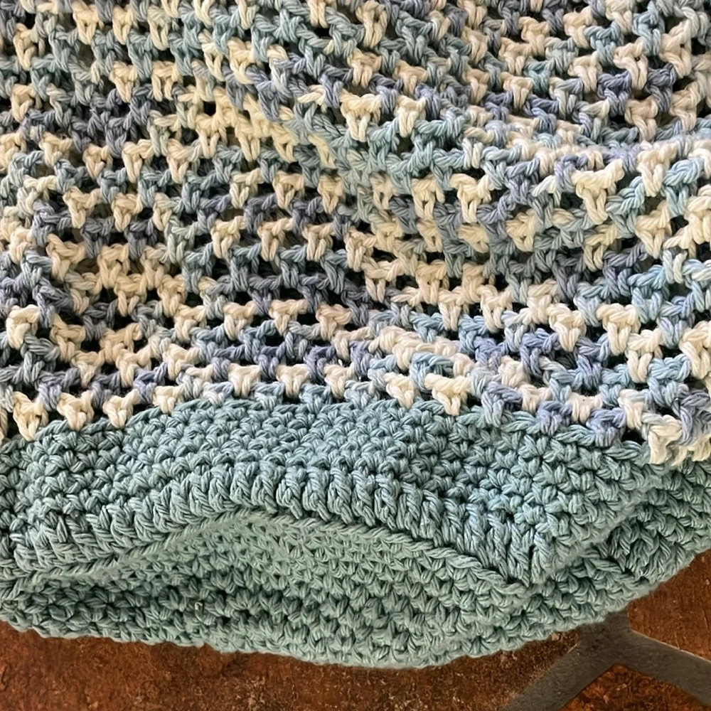 NWOT crocheted cross body bag hobo hippie carry all oversized drawstring bag